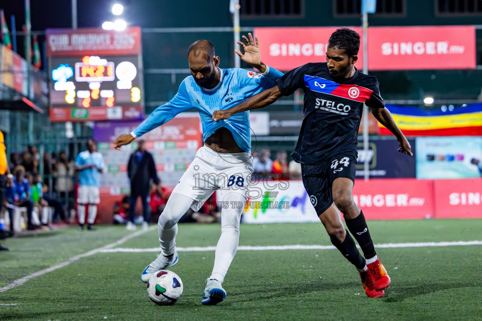 TEAM MACL vs STELCO RC in Quarter Finals of Club Maldives Cup 2024 held in Rehendi Futsal Ground, Hulhumale', Maldives on Wednesday, 9th October 2024. Photos: Nausham Waheed / images.mv