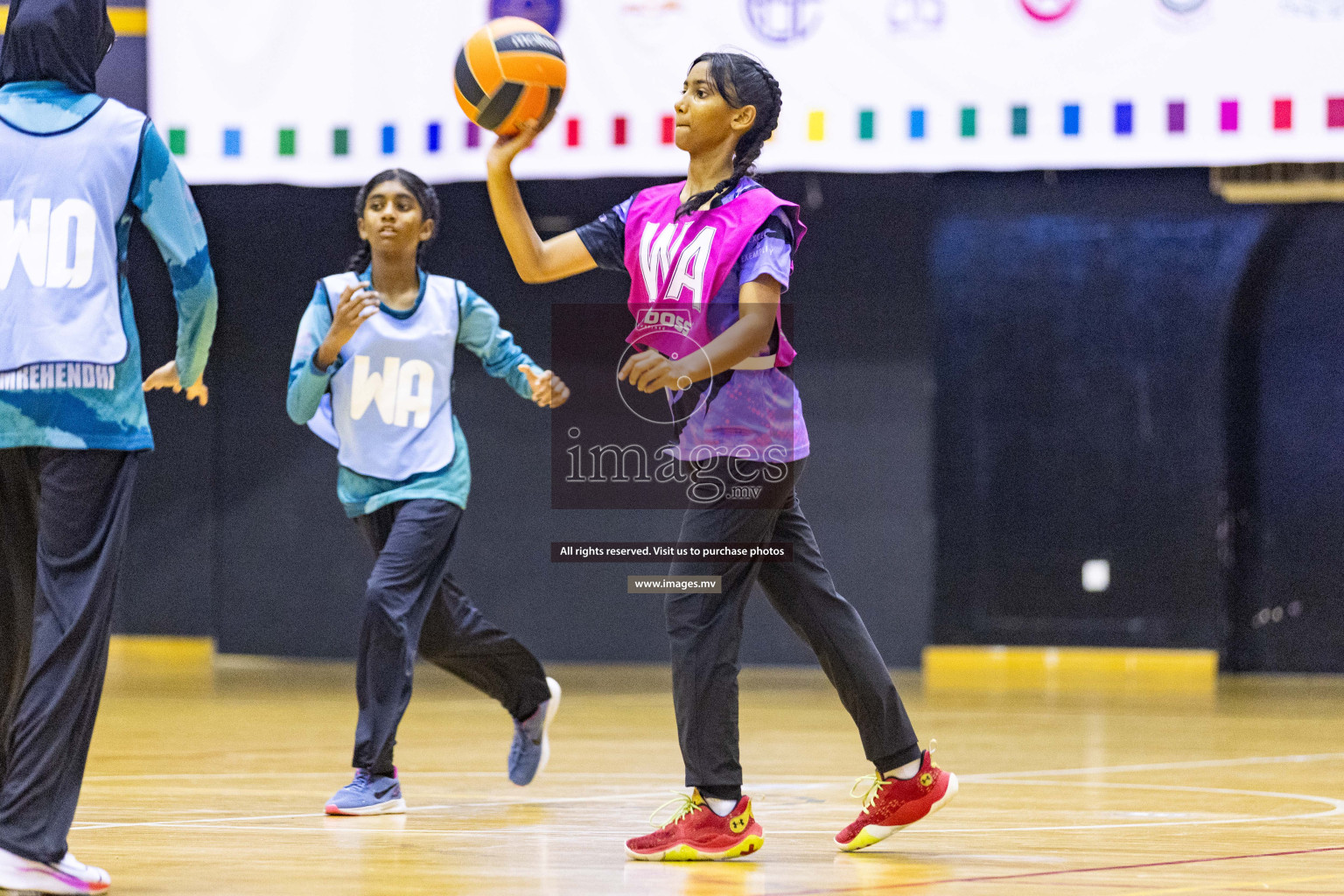 Day 11 of 24th Interschool Netball Tournament 2023 was held in Social Center, Male', Maldives on 6th November 2023. Photos: Nausham Waheed / images.mv