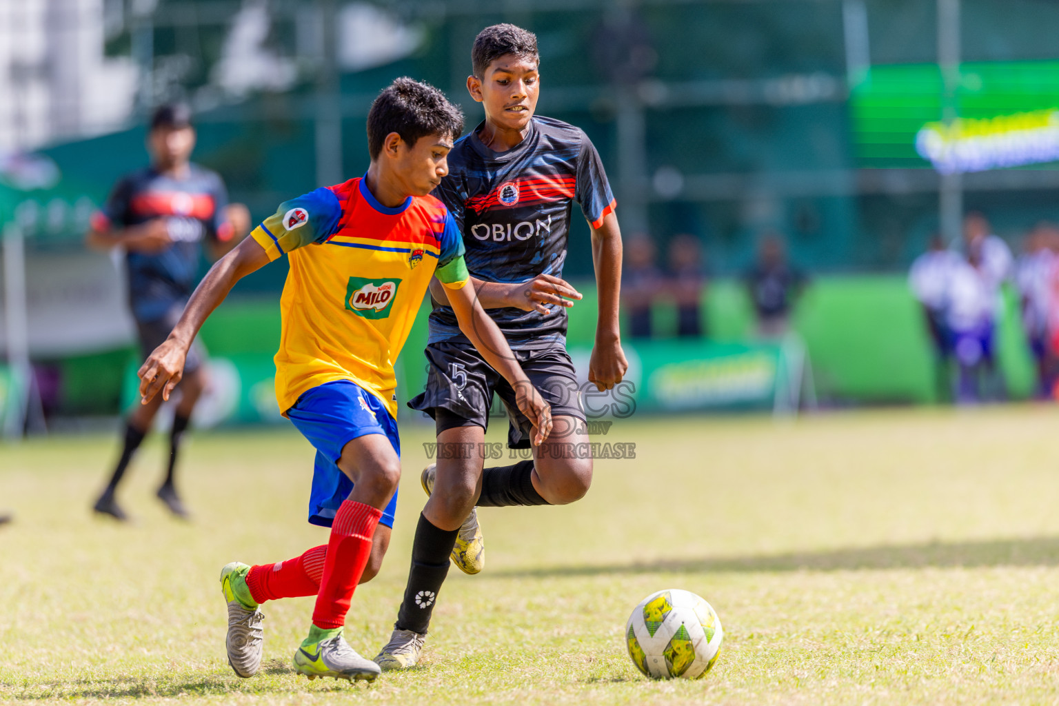 Day 4 of MILO Academy Championship 2025 (U14) was held on Sunday, 2nd November 2025 at Henveiru Football Grounds, Male', Maldives . 
Photos: Ismail Thoriq / images.mv