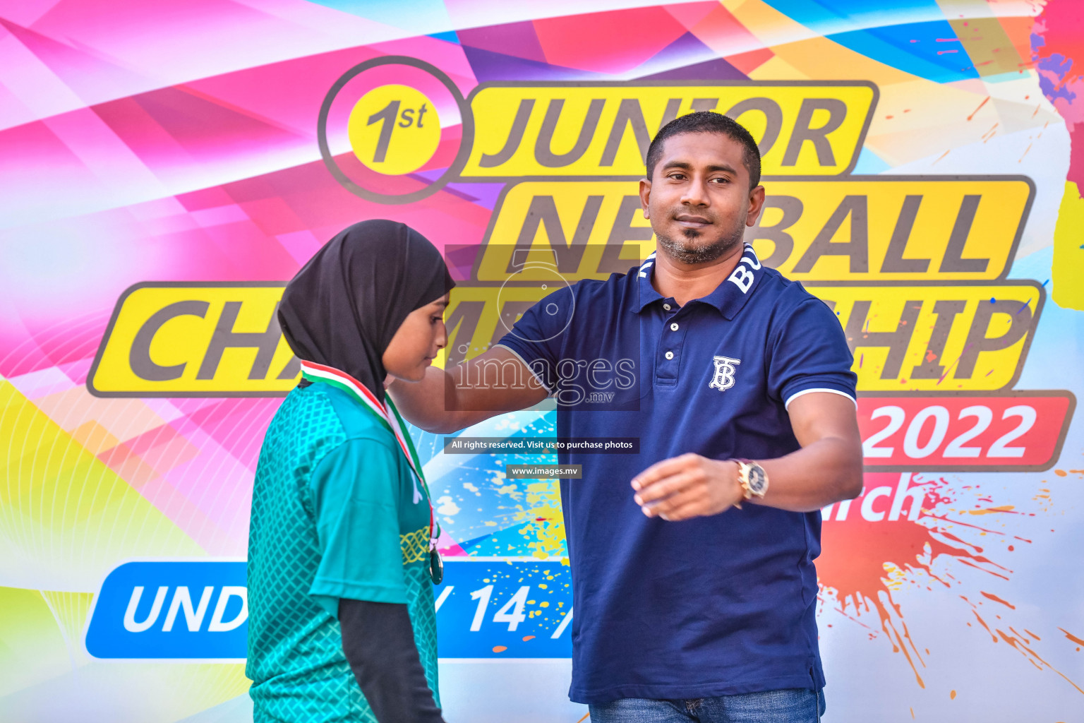 Final of Junior Netball Championship 2022 held in Male', Maldives on 19th March 2022. Photos by Nausham Waheed