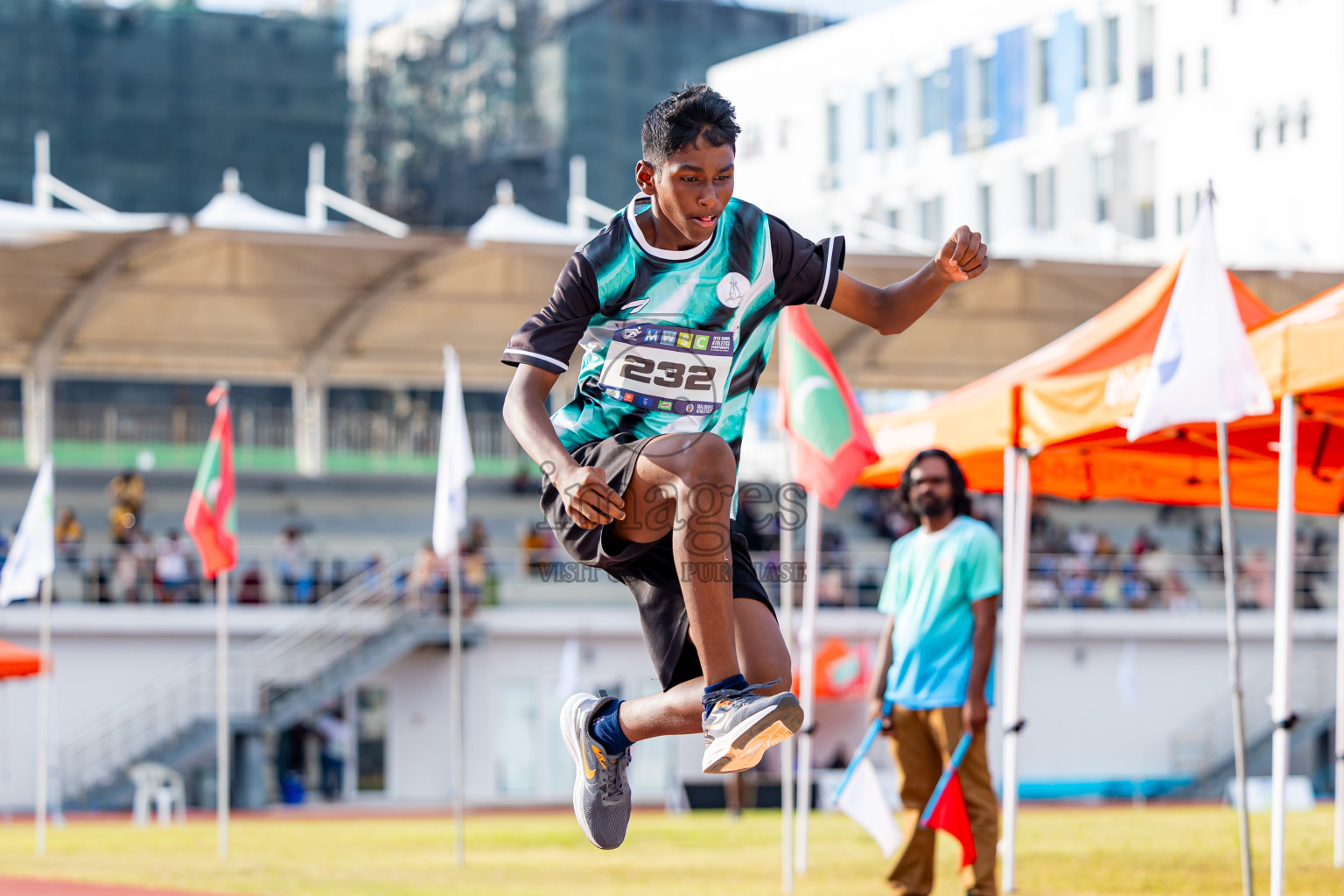 Day 3 of MWSC Interschool Athletics Championships 2024 held in Hulhumale Running Track, Hulhumale, Maldives on Monday, 11th November 2024. Photos by: Nausham Waheed / Images.mv