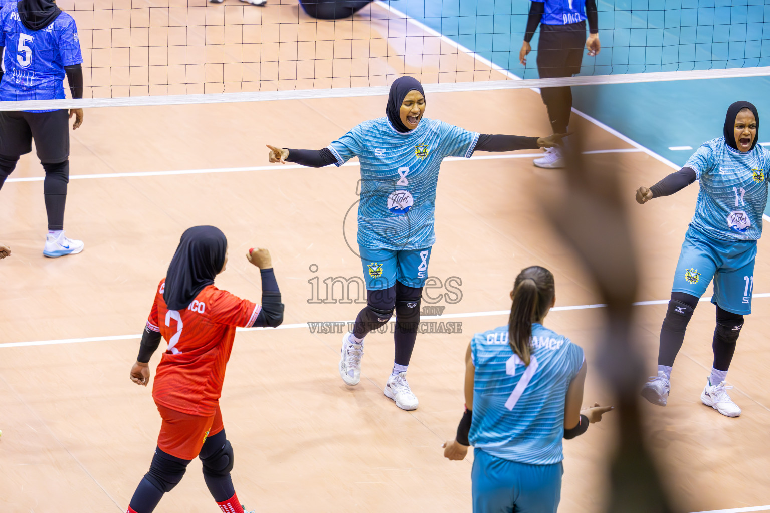 Club WAMCO vs Police Club in the final of National Volleyball Championship 2024 (women's division) was held in Social Center Indoor Hall on Thursday, 24th October 2024. 
Photos: Ismail Thoriq / images.mv