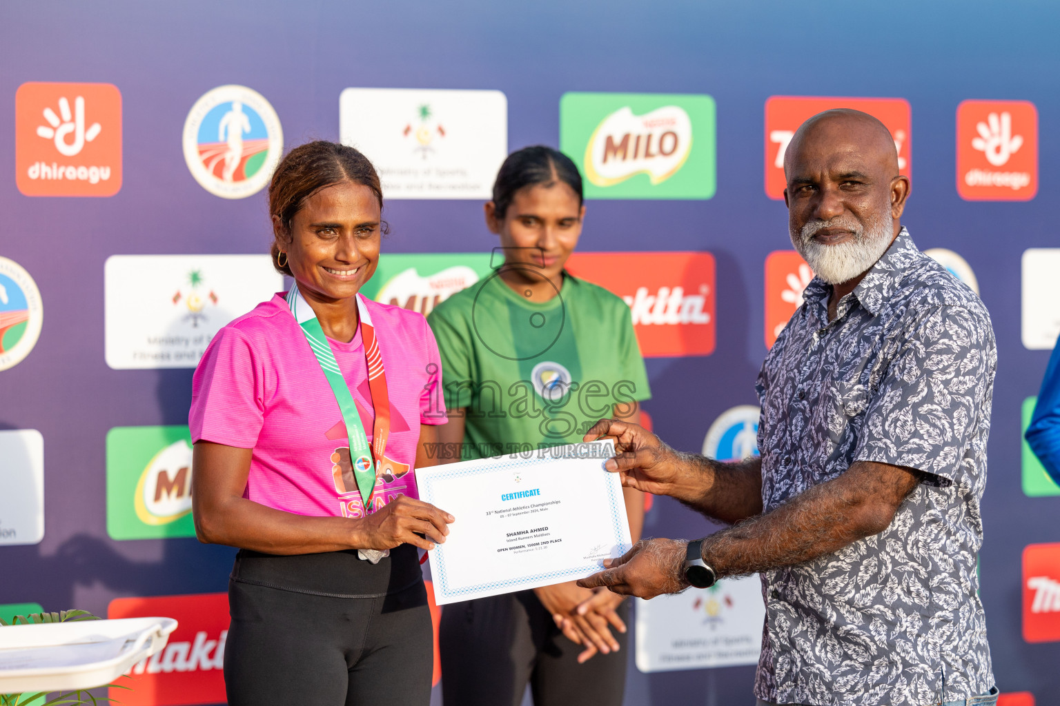 Day 2 of 33rd National Athletics Championship was held in Ekuveni Track at Male', Maldives on Friday, 6th September 2024.
Photos: Ismail Thoriq  / images.mv