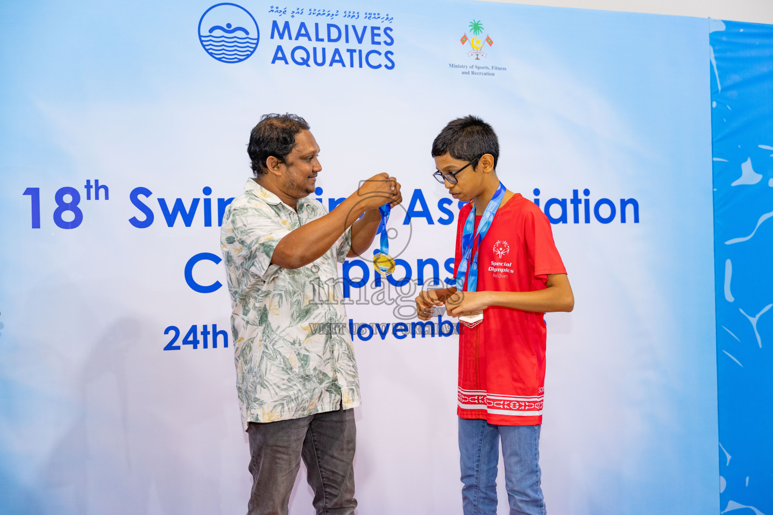 18th Swimming Association Championship 2025, Closing Ceremony was held on Saturday, 29th November 2025 at Swimming Track Hulhumale', Maldives. Photos: Areef Adam / images.mv