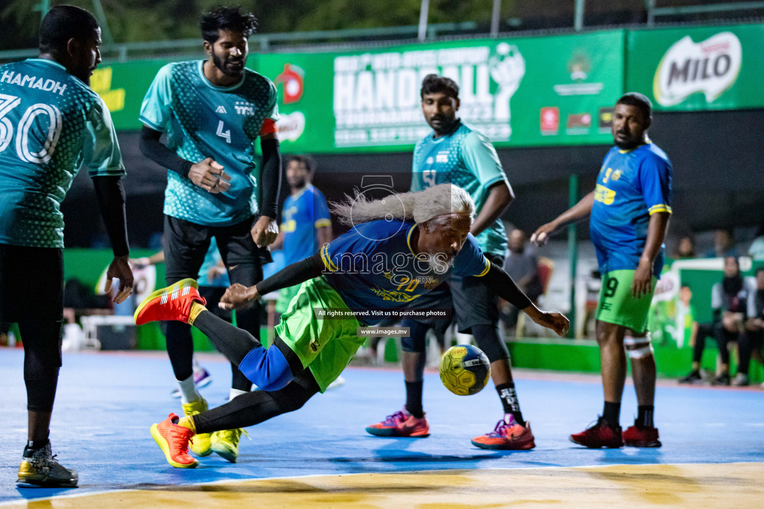 Day 8 of 7th Inter-Office/Company Handball Tournament 2023, held in Handball ground, Male', Maldives on Friday, 23rd September 2023 Photos: Hassan Simah/ Images.mv