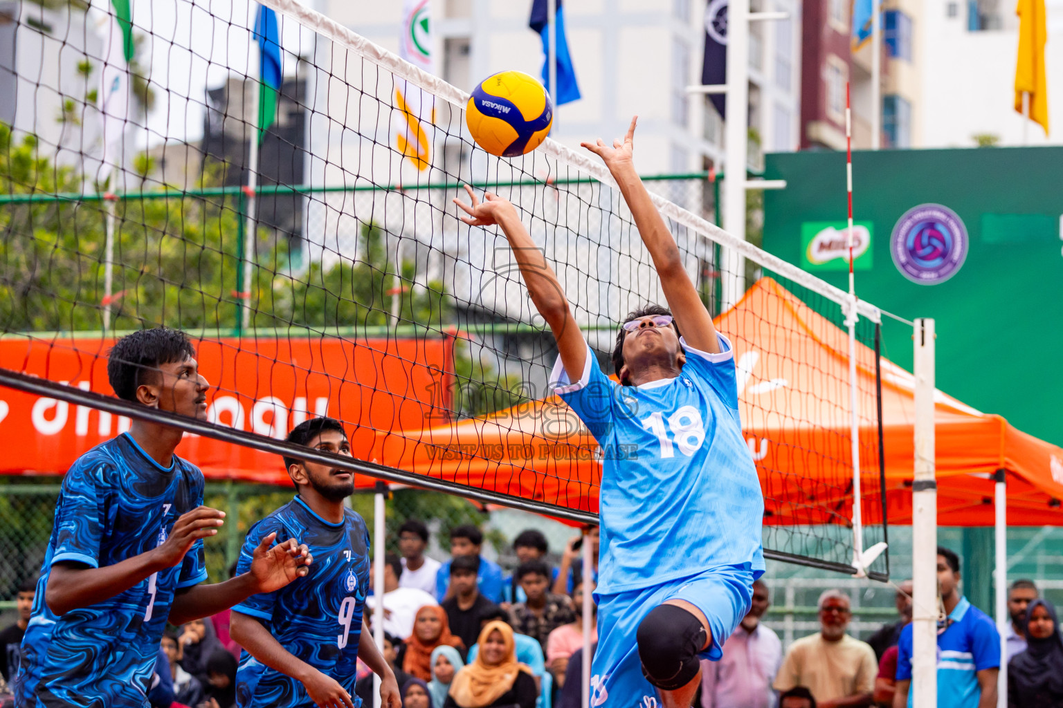 Day 2 of Interschool Volleyball Tournament 2024 was held in Ekuveni Volleyball Court at Male', Maldives on Sunday, 24th November 2024. Photos: Nausham Waheed / images.mv