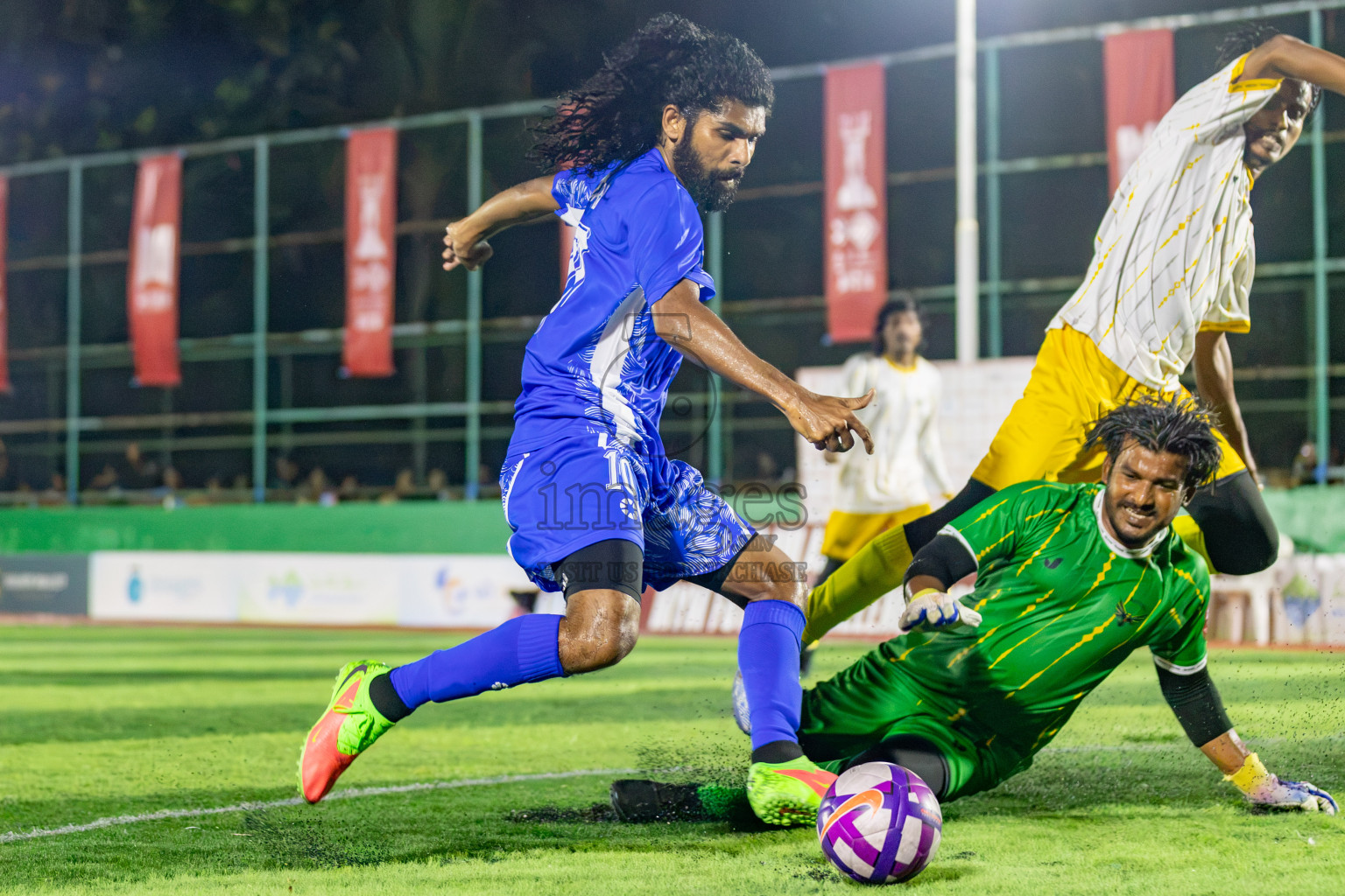 Day 6 of NMC - MYM Futsal Challenge 2026 held in N. Miladhoo, Maldives on Wednesday, 26th August 2026. Photos By: Mohamed Shavir Rasheed / images.mv
