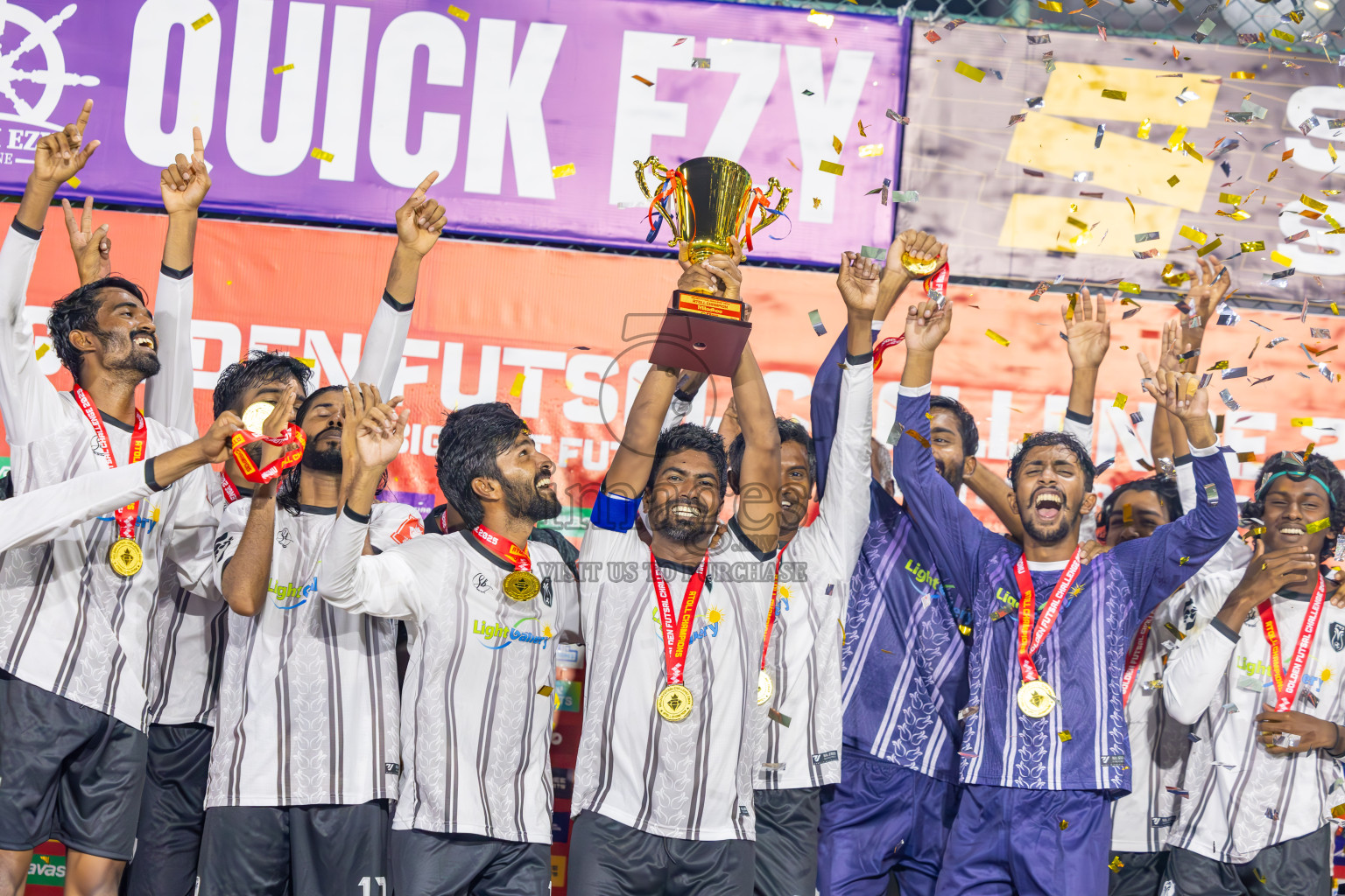 N Holhudhoo vs N Miladhoo in Noonu Atoll Final in Day 24 of Golden Futsal Challenge 2025 was held on Tuesday , 28th January 2025, in Hulhumale', Maldives. Photos: Ismail Thoriq / images.mv