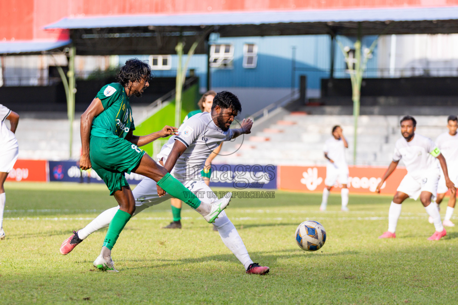 Maziya SRC vs Green Streets in Dhivehi Premier League 2025/26 held in National Football Stadium, Male', Maldives on Saturyday, 25 October 2025. 
Photos: Hassan Simah / Images.mv