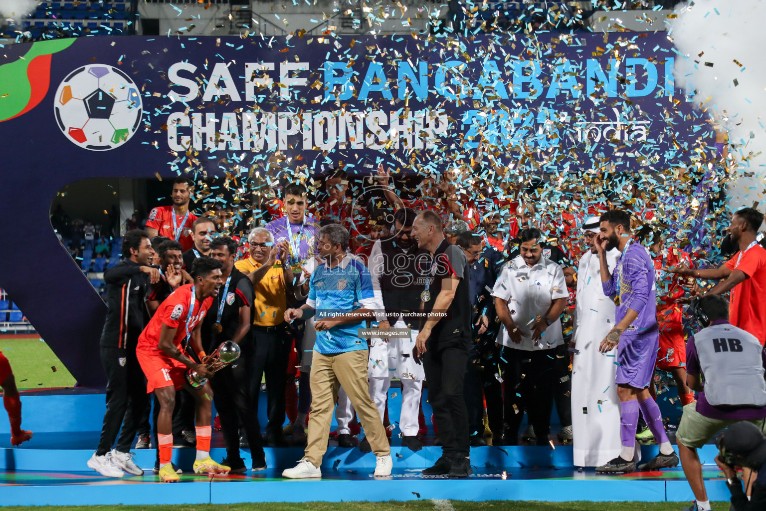 Kuwait vs India in the Final of SAFF Championship 2023 held in Sree Kanteerava Stadium, Bengaluru, India, on Tuesday, 4th July 2023. Photos: Nausham Waheed, Hassan Simah / images.mv