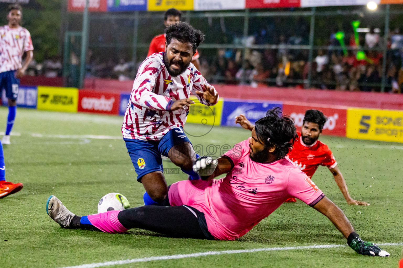 GA. Nilandhoo vs GA. Kondey in Day 19 of Golden Futsal Challenge 2024 was held on Friday, 2nd February 2024 in Hulhumale', Maldives 
Photos: Hassan Simah / images.mv