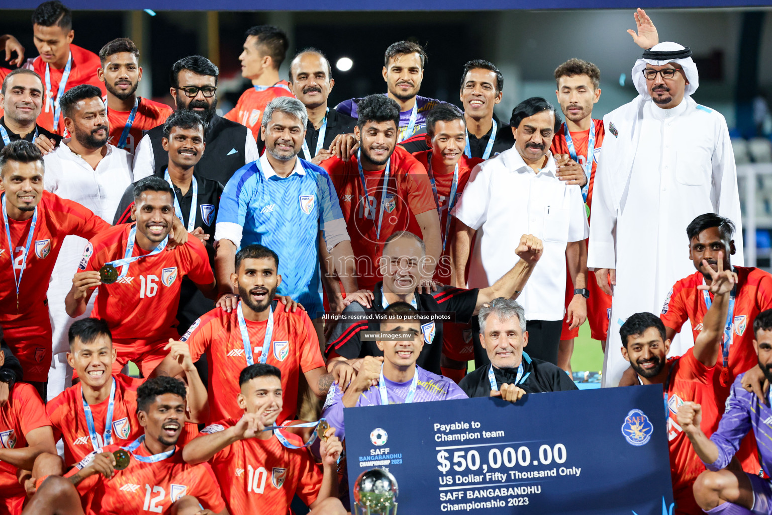 Kuwait vs India in the Final of SAFF Championship 2023 held in Sree Kanteerava Stadium, Bengaluru, India, on Tuesday, 4th July 2023. Photos: Nausham Waheed / images.mv