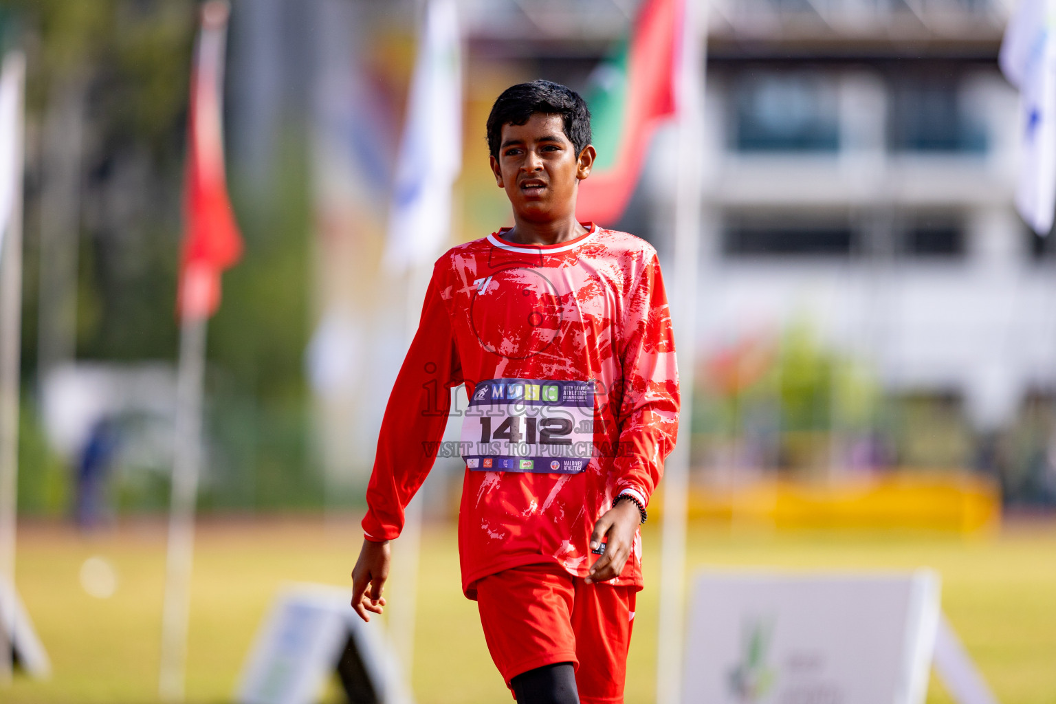 Day 3 of MWSC Interschool Athletics Championships 2024 held in Hulhumale Running Track, Hulhumale, Maldives on Monday, 11th November 2024. 
Photos by: Hassan Simah / Images.mv