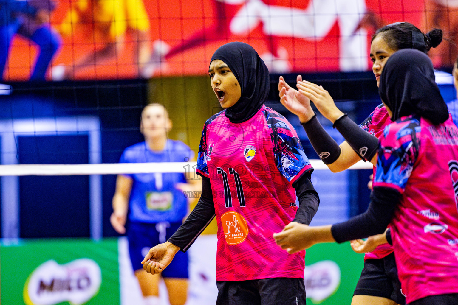 Police club vs Volleyball Youth NG Day 3 of Women's Division of Milo VAM Cup 2025 held in Male', Maldives on Friday, 11th April 2025 at Social Center Indoor Hall Photos By: Nausham Waheed / images.mv