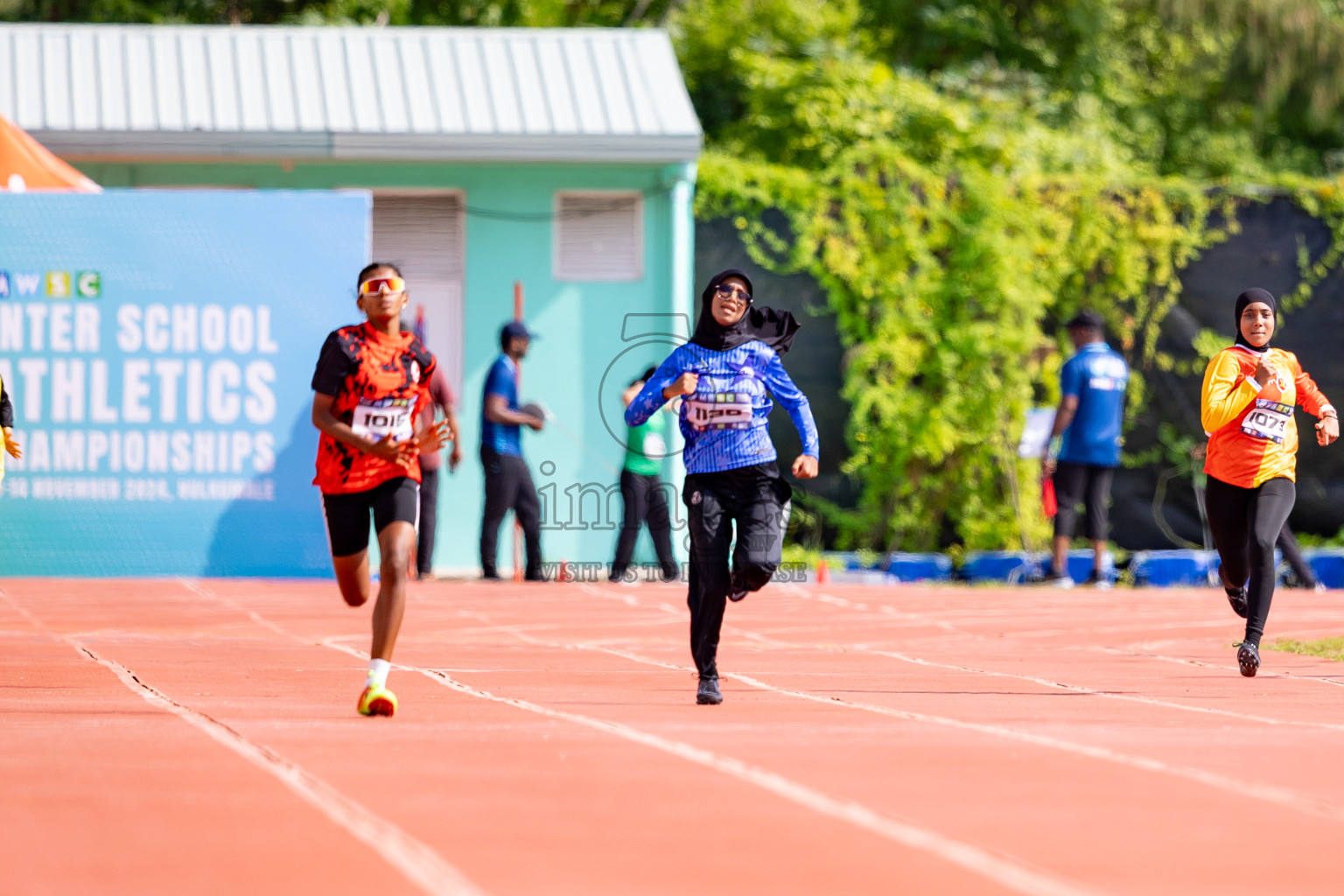 Day 3 of MWSC Interschool Athletics Championships 2024 held in Hulhumale Running Track, Hulhumale, Maldives on Monday, 11th November 2024. 
Photos by: Hassan Simah / Images.mv