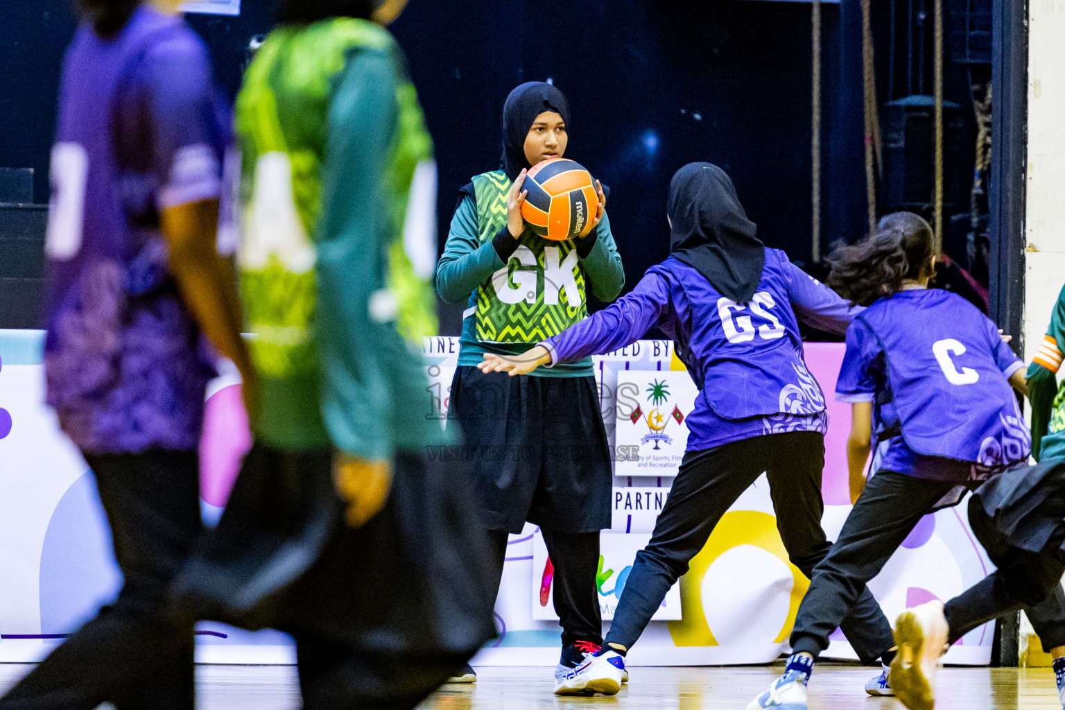 Day 3 of 25th Inter-School Netball Tournament was held in Social Center at Male', Maldives on Sunday, 11th August 2024. Photos: Nausham Waheed / images.mv