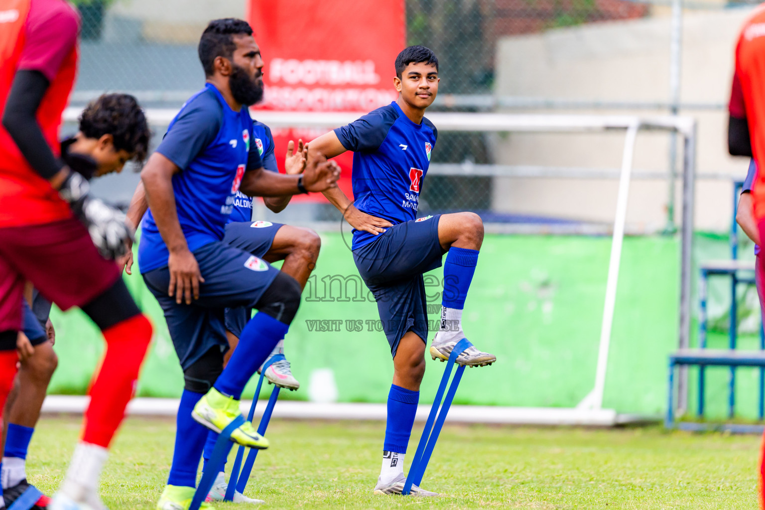 Maldives National Football Team is currently practicing in preparation for the Diamond Jubilee International Tournament 2026, was held in Henveiru Grounds, Male’, Maldives on Tuesday, 12th May 2026. Photos: Nausham Waheed / images.mv