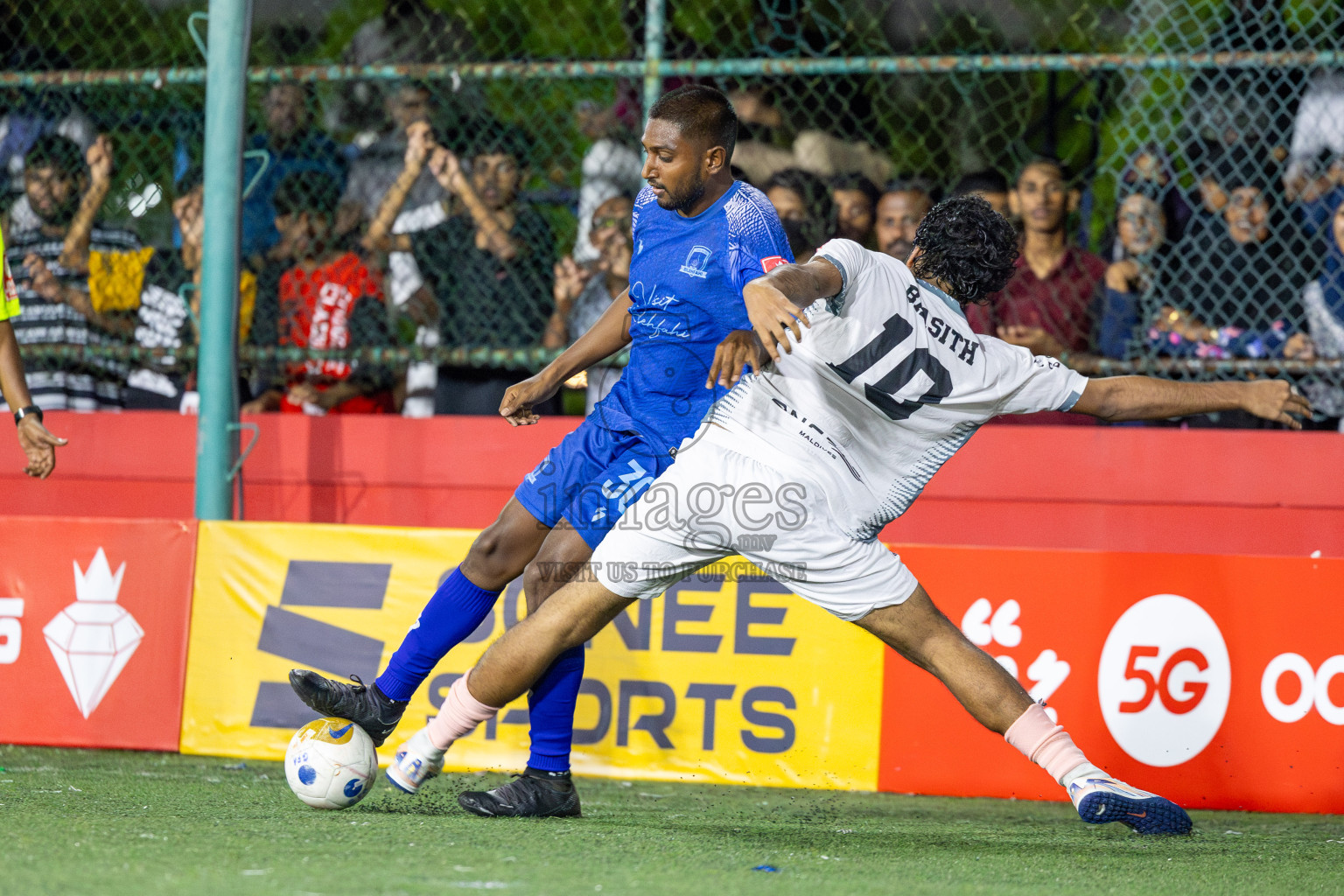 Sh Bilehfehi vs Sh Lhaimagu in Day 11 of Golden Futsal Challenge 2025 was held on Wednesday, 15th January 2025, in Hulhumale', Maldives Photos: Mohamed Mahfooz Moosa / images.mv
