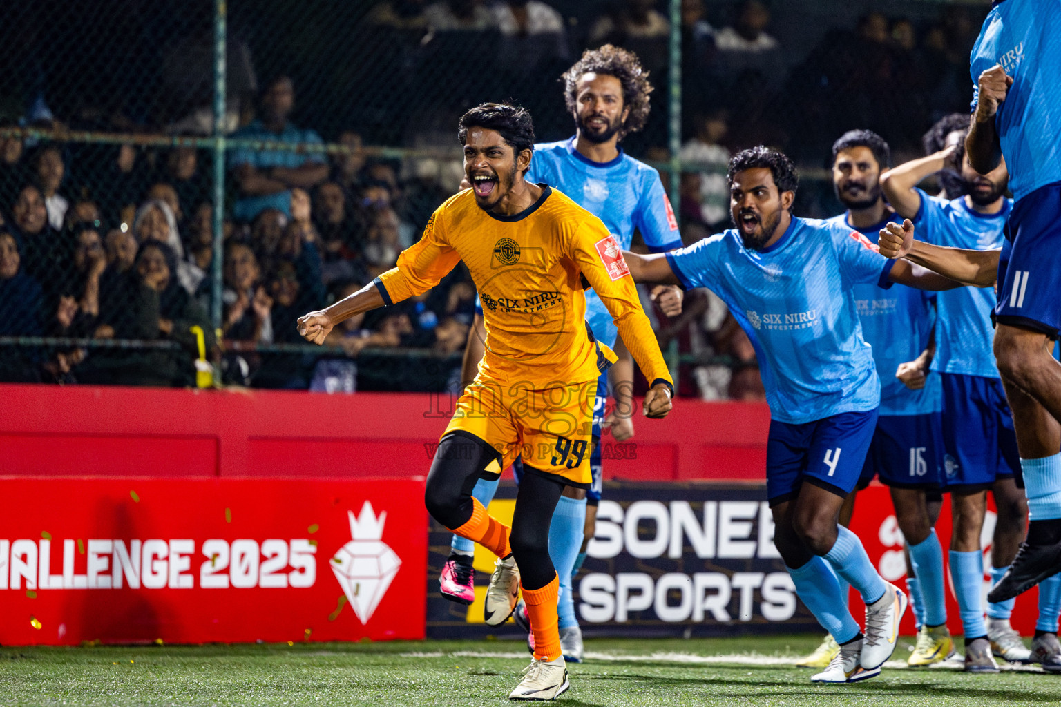 M Dhiggaru vs M Mulak in Meemu Atoll Finals in Day 25 of Golden Futsal Challenge 2025 was held on Wednesday , 28th January 2025, in Hulhumale', Maldives. Photos: Nausham Waheed / images.mv