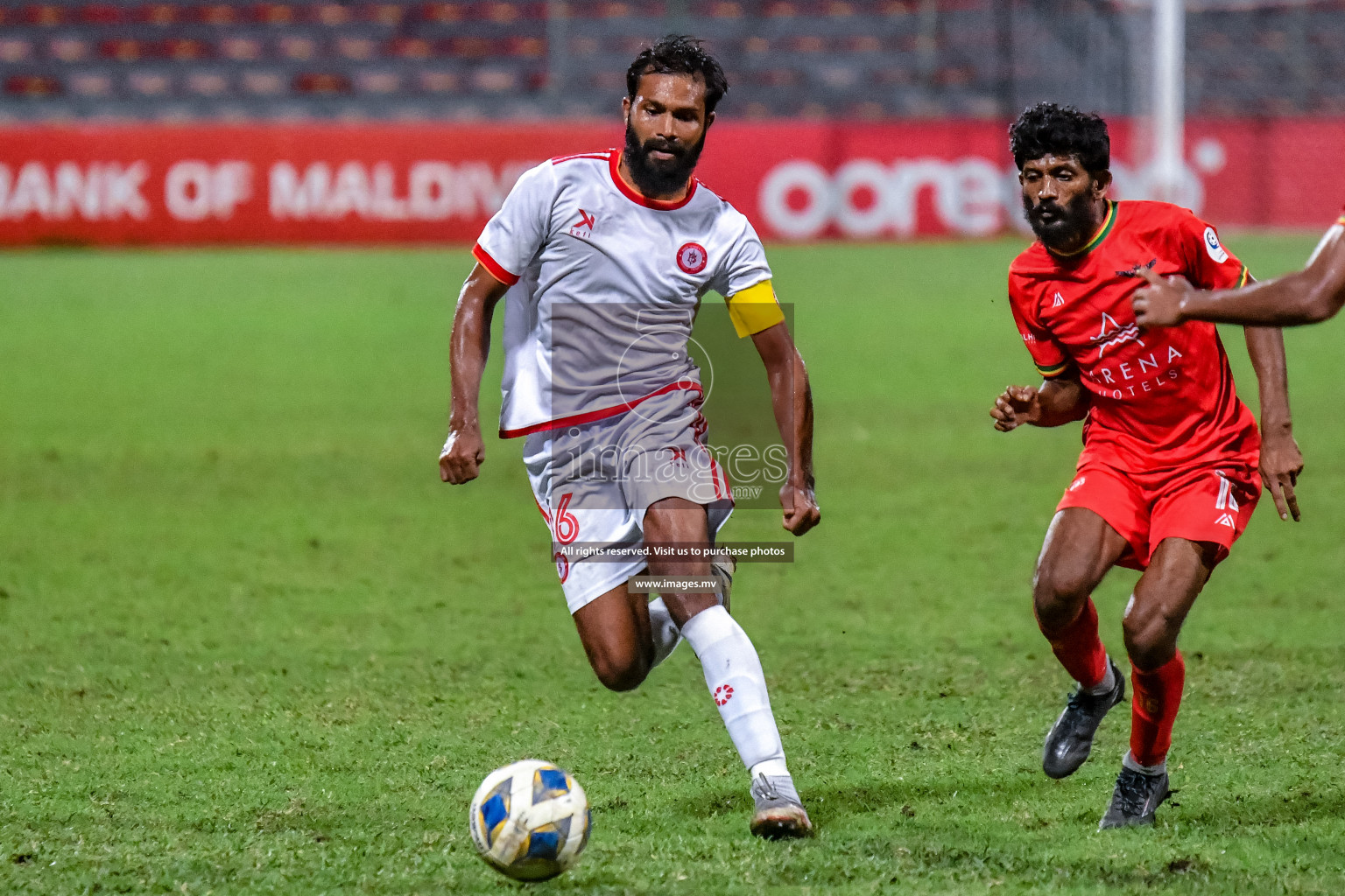 Da Grande vs Buru Sports Club in Dhivehi Premier League Qualification 22 on 27th Aug 2022, held in National Football Stadium, Male', Maldives Photos: Nausham Waheed / Images.mv