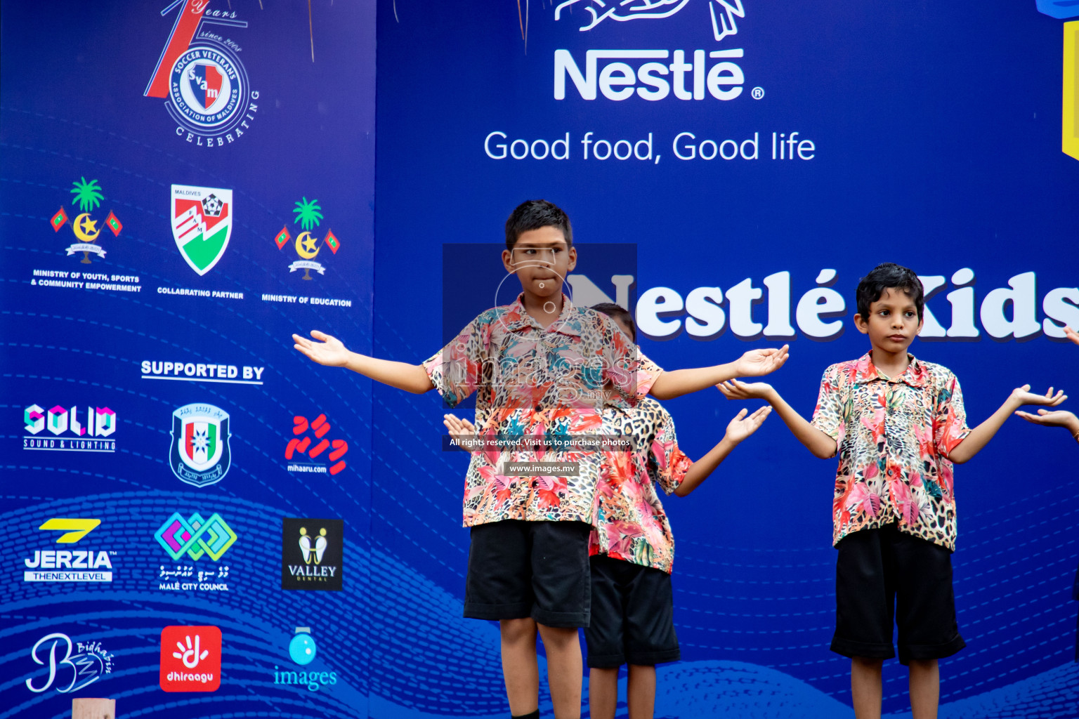 Draw Ceremony of Nestle' Kids Football Fiesta 2023 held in Artificial Beach, Male', Maldives on Saturday, 7th October 2023