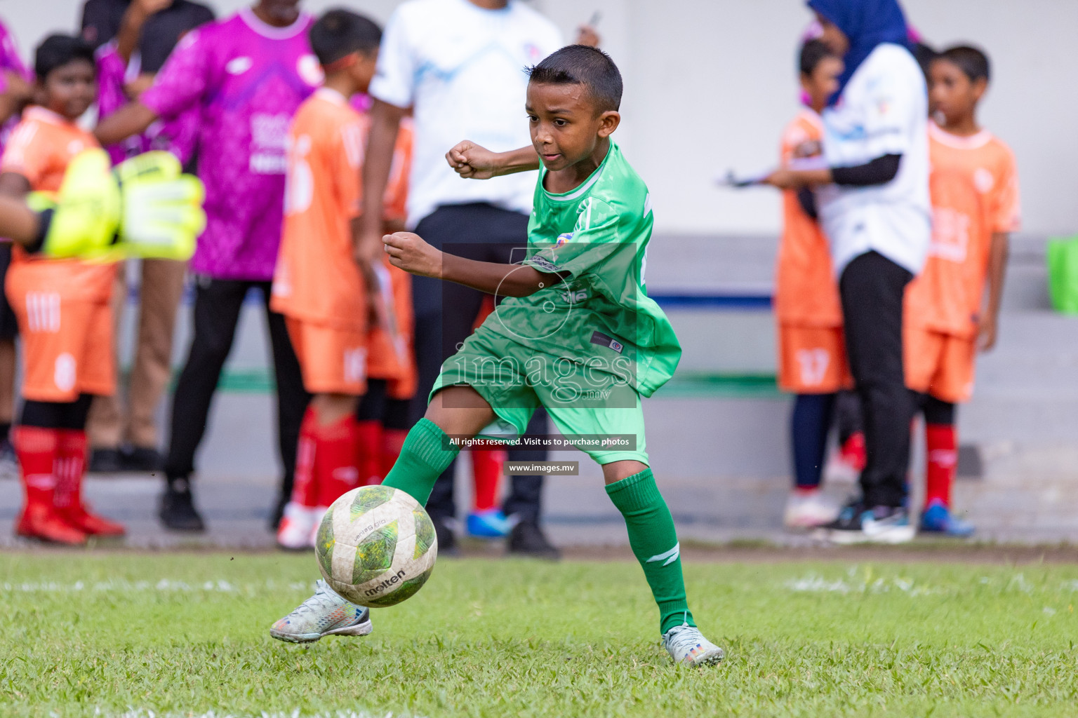 Day 1 of Milo kids football fiesta, held in Henveyru Football Stadium, Male', Maldives on Wednesday, 11th October 2023 Photos: Nausham Waheed/ Images.mv