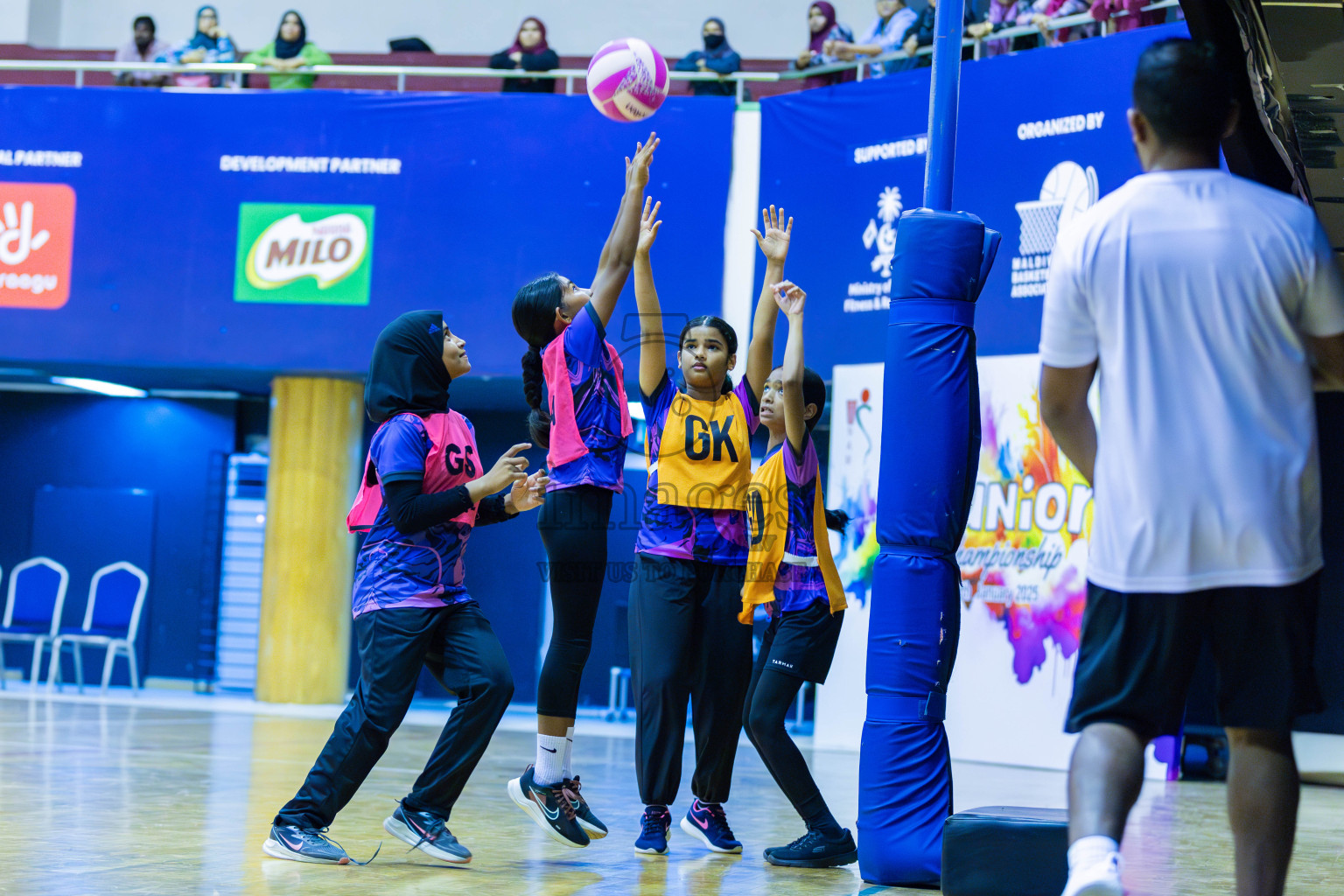 N Sports Academy B vs N Sports Academy B (U11) in Day 1 of 3rd Junior Championship - Netball association of Maldives, held at Social Center on 19th January 2025 . Photos by Shuu Abdul Sattar