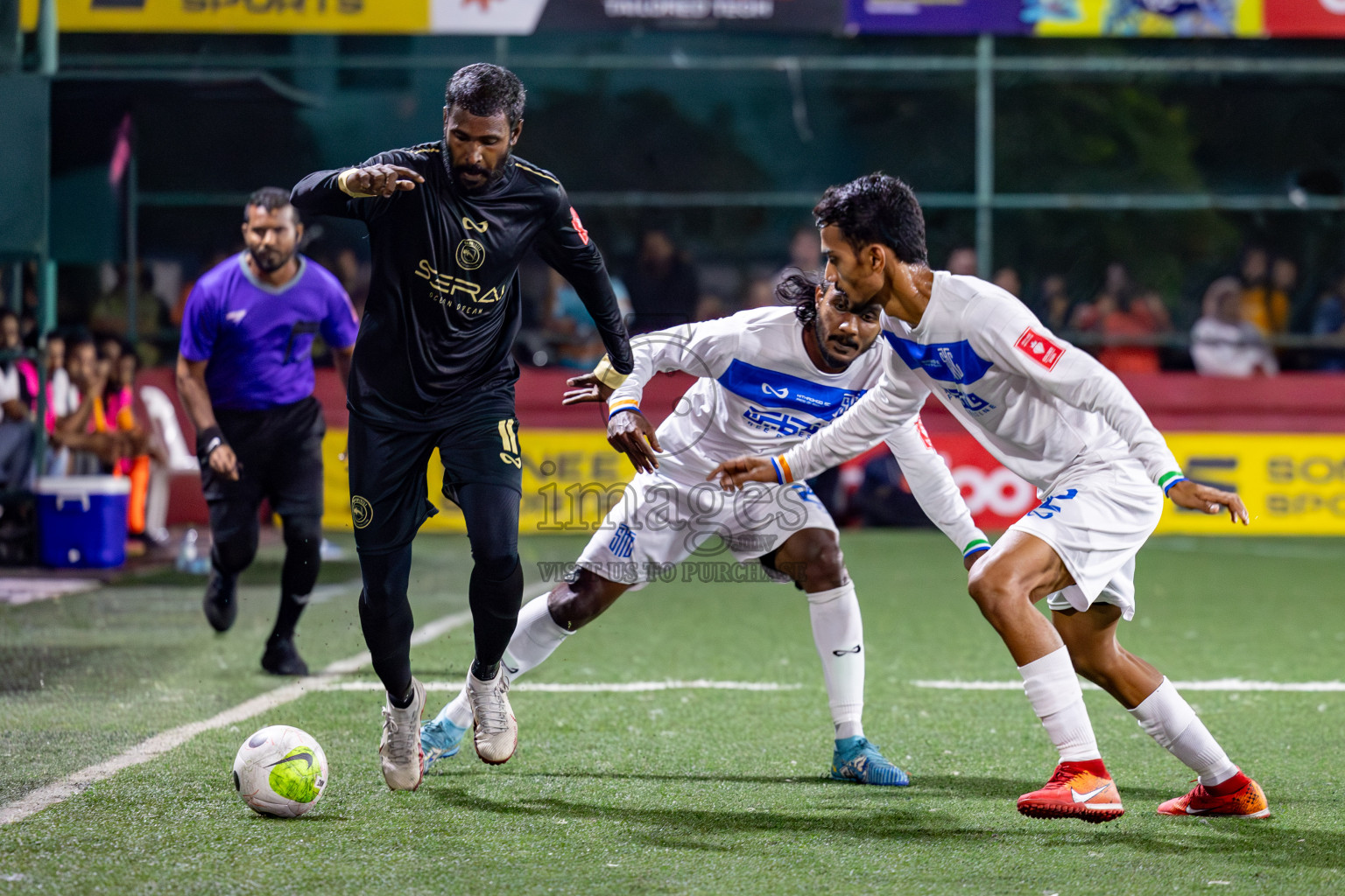 S. Hithadhoo VS ADh. Maamigili in Round of 16 on Day 40 of Golden Futsal Challenge 2024 which was held on Tuesday, 27th February 2024, in Hulhumale', Maldives Photos: Hassan Simah / images.mv