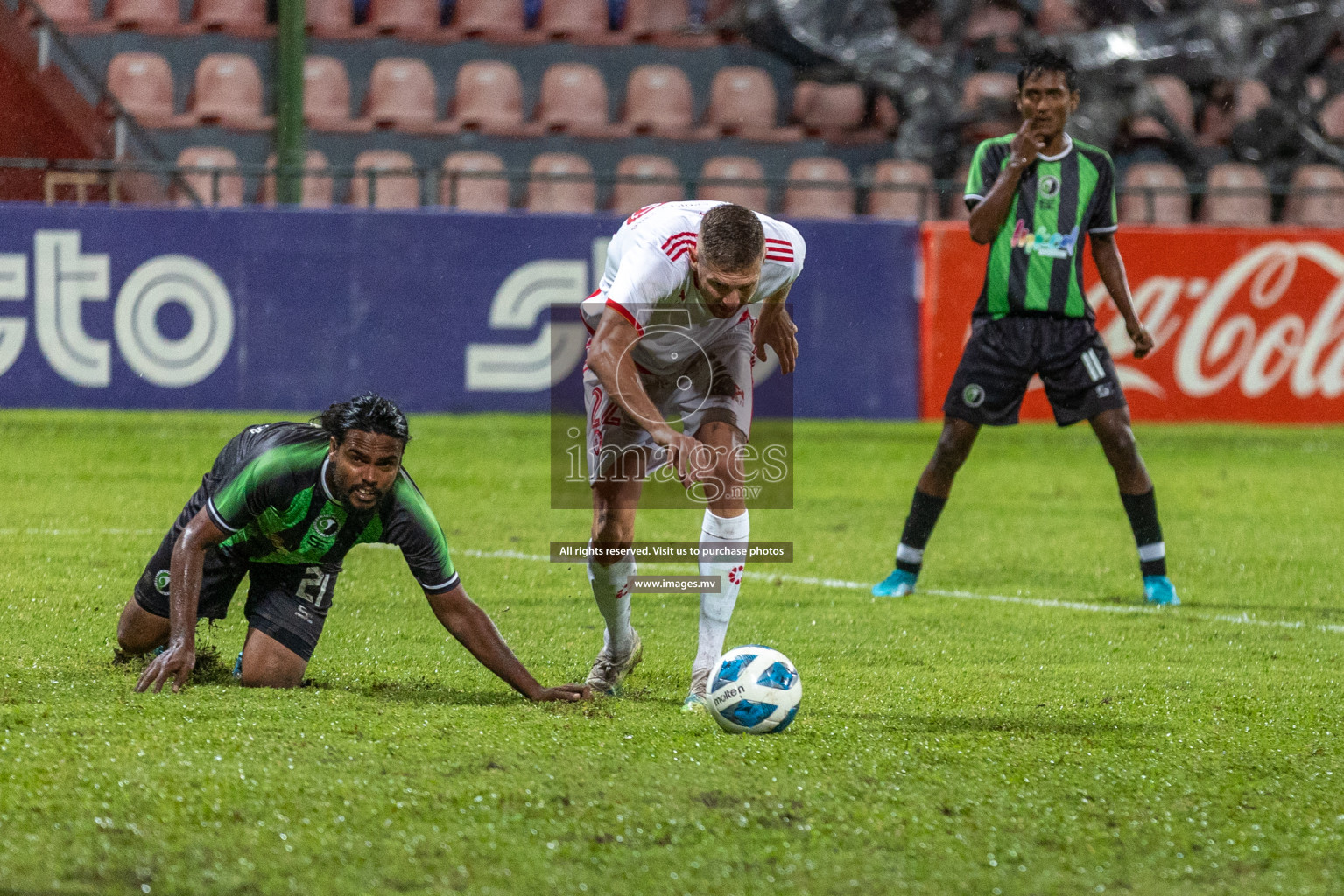 JJ Sports Club vs Buru Sports Club in the 2nd Division 2022 on 18th July 2022, held in National Football Stadium, Male', Maldives Photos: Hassan Simah / Images.mv