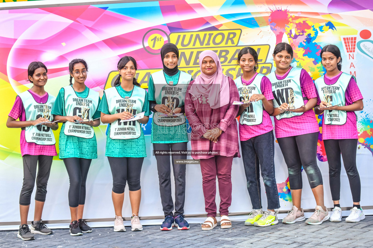 Final of Junior Netball Championship 2022 held in Male', Maldives on 19th March 2022. Photos by Nausham Waheed