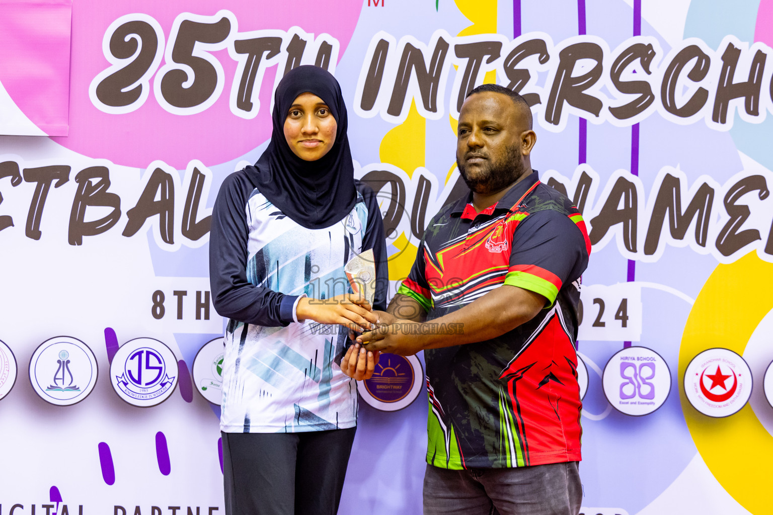 Day 9 of 25th Inter-School Netball Tournament was held in Social Center at Male', Maldives on Monday, 19th August 2024. Photos: Nausham Waheed / images.mv