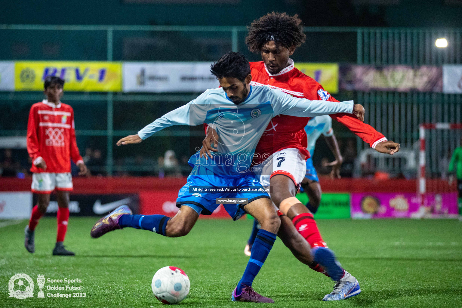 AA. Thoddoo vs AA. Mathiveri in Day 4 of Golden Futsal Challenge 2023 on 08 February 2023 in Hulhumale, Male, Maldives