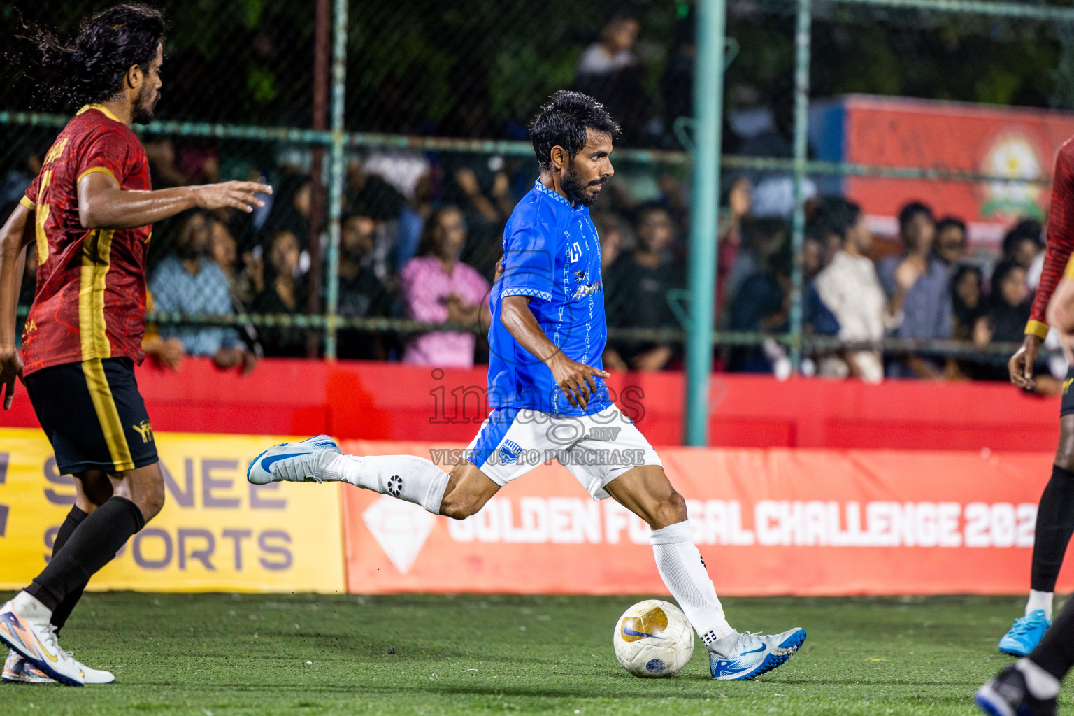 K Himmafushi vs K Maafushi on Day 18 of Golden Futsal Challenge 2025 was held on Thursday, 23rd January 2025, in Hulhumale', Maldives. Photos: Nausham Waheed / images.mv