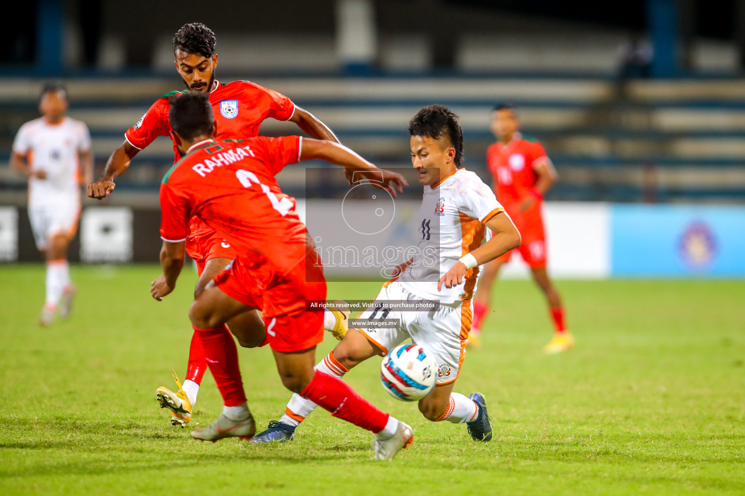 Bhutan vs Bangladesh in SAFF Championship 2023 held in Sree Kanteerava Stadium, Bengaluru, India, on Wednesday, 28th June 2023. Photos: Nausham Waheed, Hassan Simah / images.mv