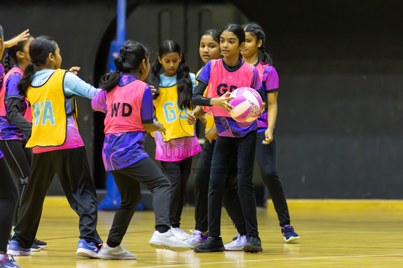 Netgens A vs N Sports academy in Day 3 of 3rd Netball Junior Championship, held at Social Center on Wednesday 22nd January 2025 . Photos: Shuu Abdul Sattar / images.mv