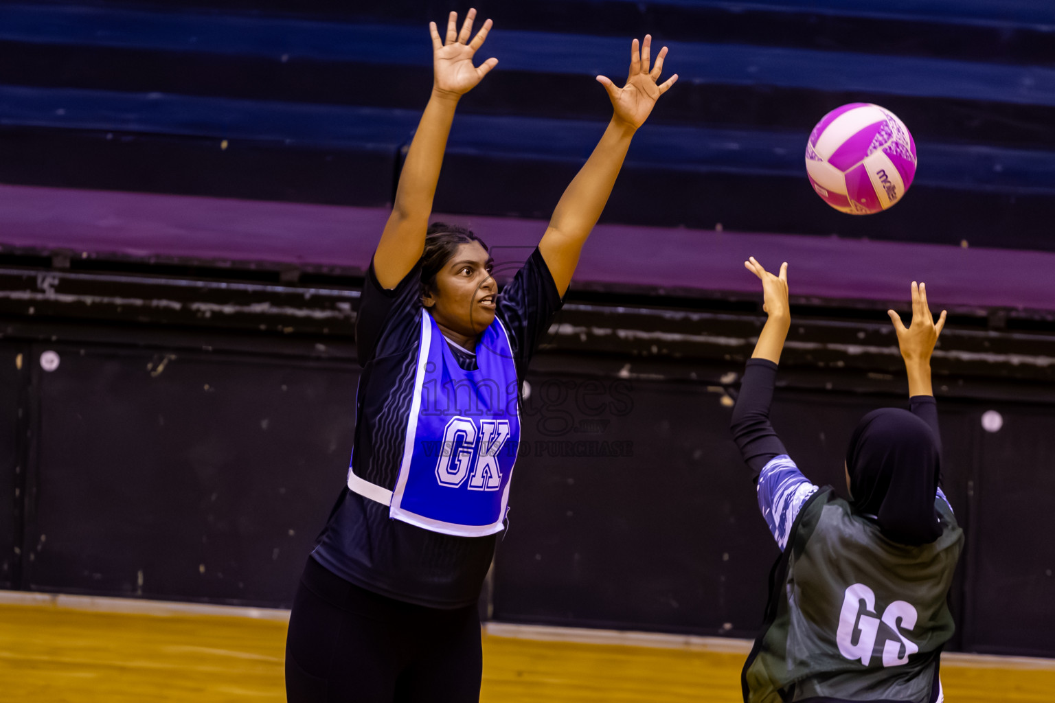 SC Skylark vs SC Shining Star in Day 7 of 24th Milo Netball Association Championship was held in Social Center at Male', Maldives on Sunday, 7th September 2025. Photos: Nausham Waheed / images.mv