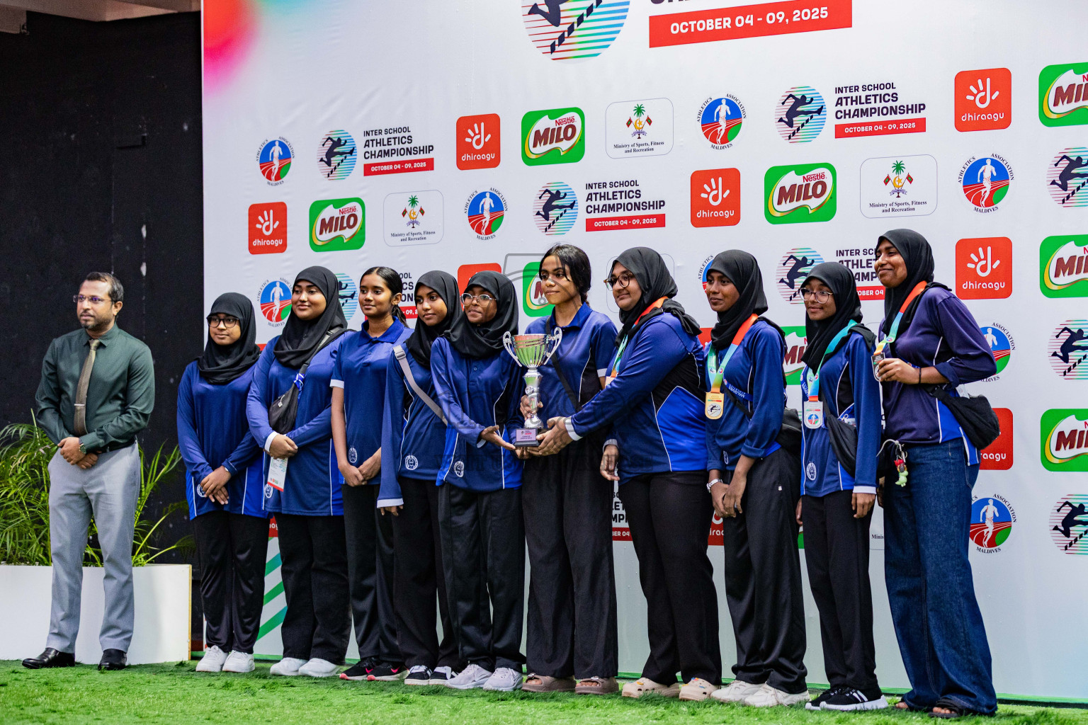 Day 6 of Inter-school Athletics Championship 2025 held in Ekuveni Synthetic Track, Male', Maldives on Sunday, 12th October 2025. Photos by: Areef Adam / Images.mv