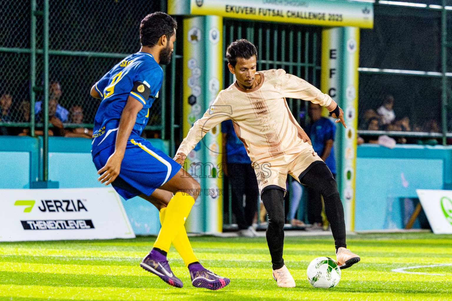 Dee Cee Jay SC vs Fools SC in Semi Finals of Laamehi Dhiggaru Ekuveri Futsal Challenge 2025 was held on Sunday, 27th July 2025, at Dhiggaru Futsal Ground, Dhiggaru, Maldives Photos: Nausham Waheed  / images.mv