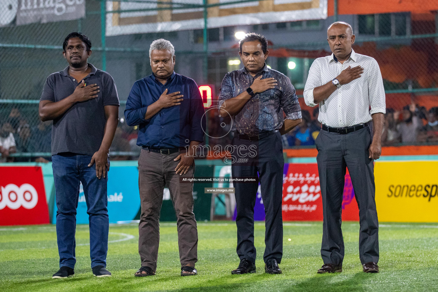 RRC Vs FSM in the Semi Finals of Club Maldives 2021 held in Hulhumale, Maldives on 19 December 2021. Photos: Ismail Thoriq / images.mv