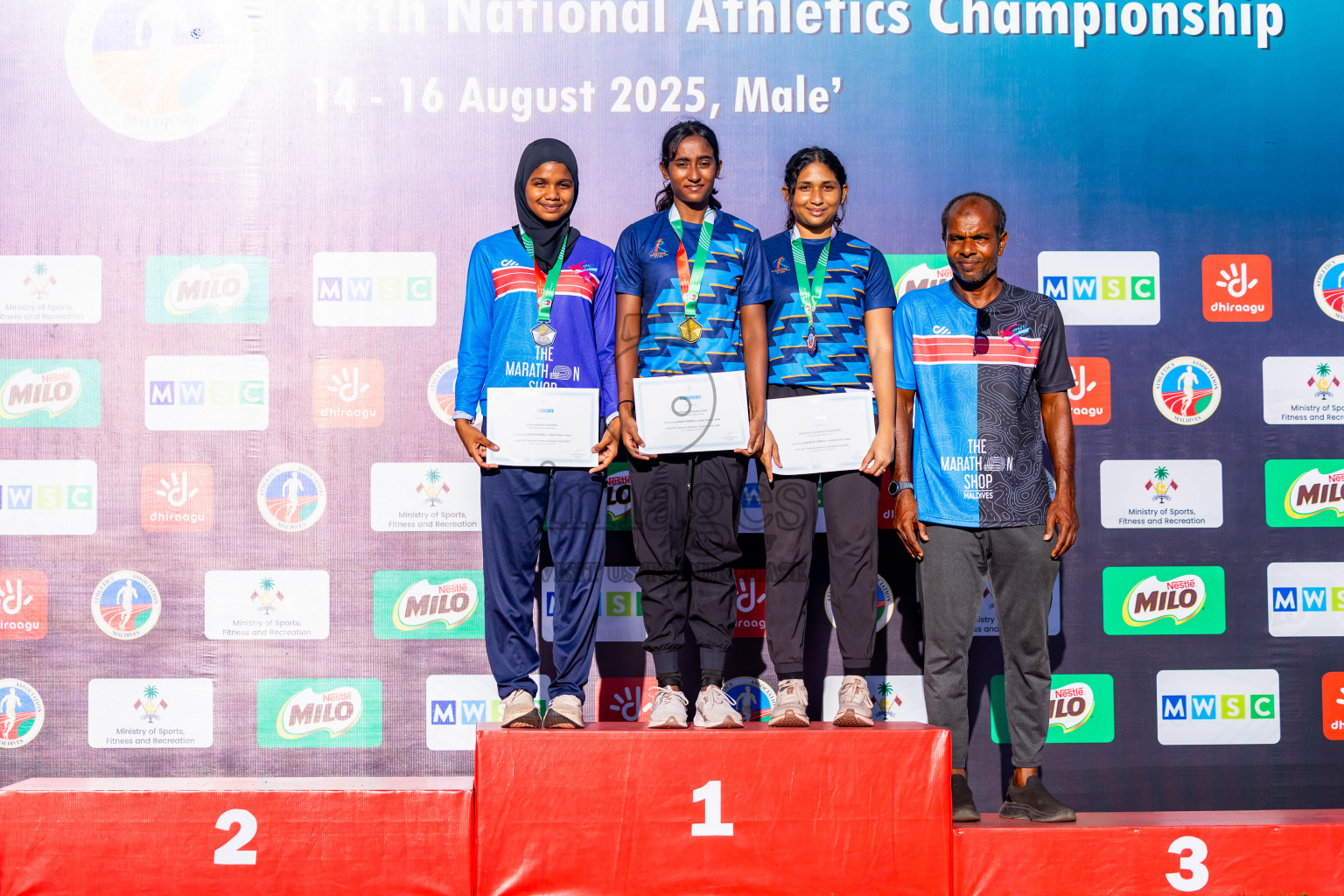 Day 3 of National Athletics Championship 2025 was held at Ekuveni Running Ground in Male', Maldives on Saturday, 16th August 2025. Photos: Nausham Waheed / images.mv
