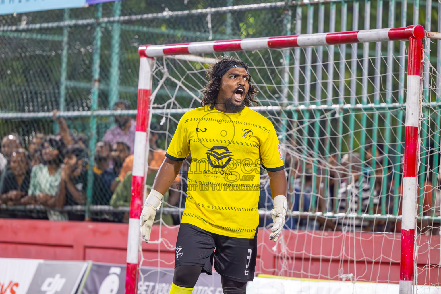 K Gaafaru vs B Eydhafushi in Semi Finals of Golden Futsal Challenge 2024 which was held on Friday, 1st March 2024, in Hulhumale', Maldives.
Photos: Ismail Thoriq / images.mv