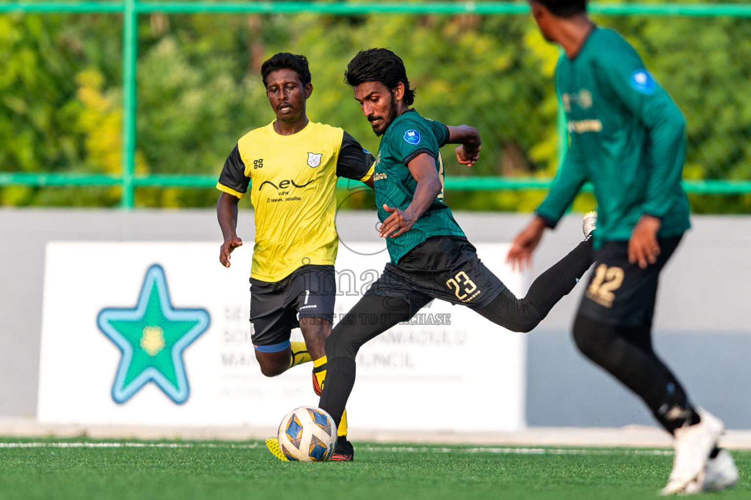 Baburu SC vs Kanmathi Juniors from Manadhoo Council Cup 2024 in N Manadhoo Maldives on Friday, 23rd February 2023. Photos: Nausham Waheed / images.mv