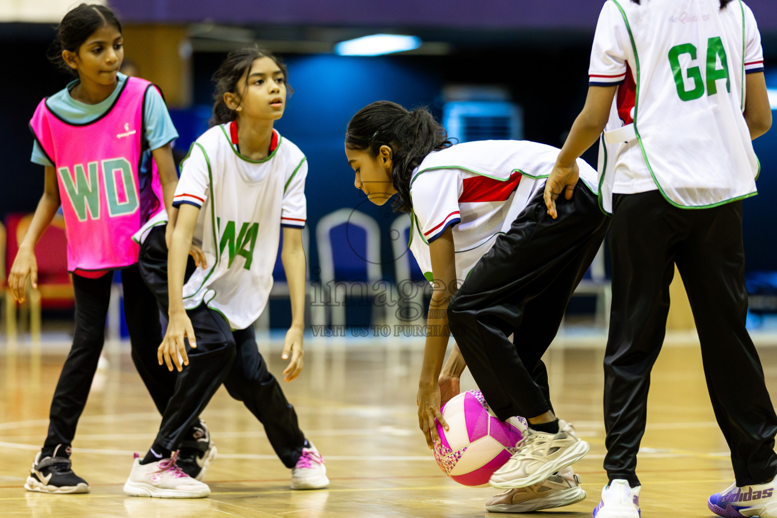 Net Queens vs Netgen B in Day 5 of 3rd Netball Junior Championship, held at Social Center on Thursday 23rd January 2025 . Photos: Shuu Abdul Sattar / images.mv