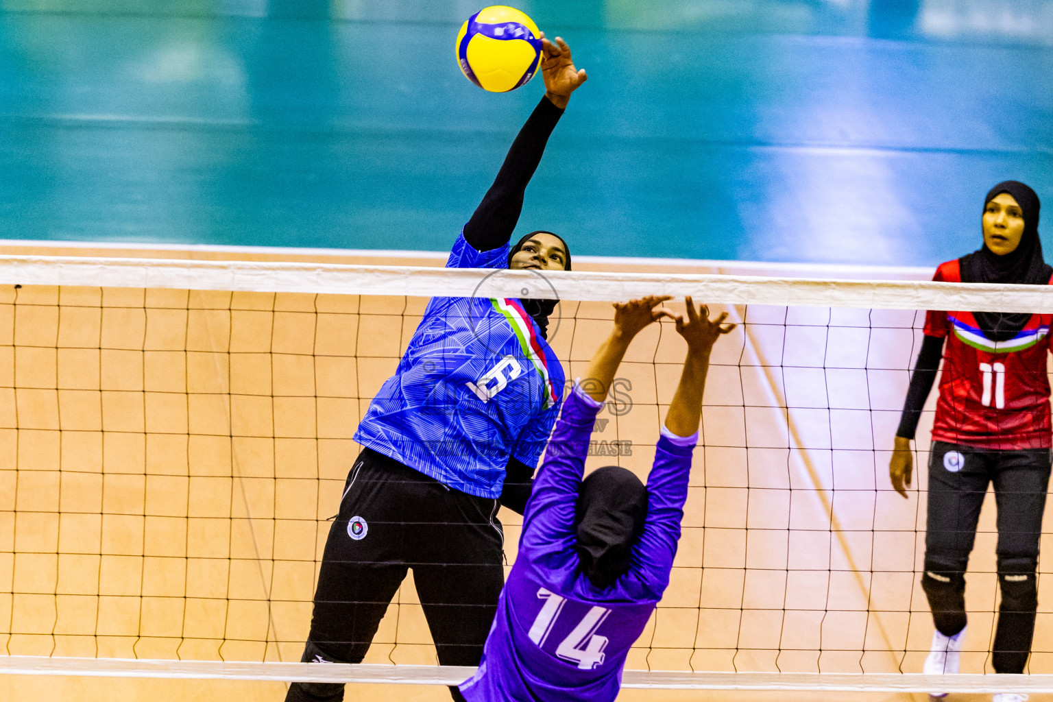 Semi Final of Women's Division of Milo VAM Cup 2024 held in Male', Maldives on Friday, 12th July 2024 at Social Center Indoor Hall Photos By: Nausham Waheed / images.mv