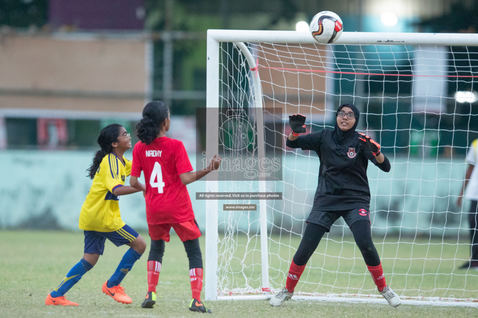 Friendly Match between Women Football's Academy vs Elizabeth Moir School held in Henveiru Stadium, Male' on 31st March 2019. (Photos: Ismail Thoriq, Hassan Simah / images.mv)