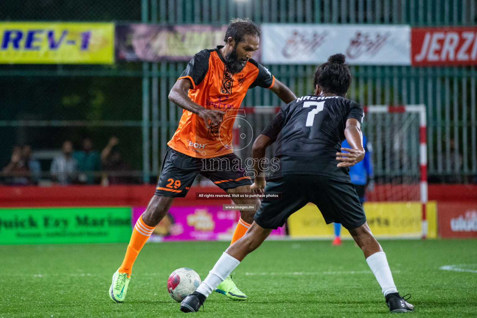 ADh. Hangnaameedhoo vs ADh. Dhagethi in Day 7 of Golden Futsal Challenge 2023 on 11 February 2023 in Hulhumale, Male, Maldives