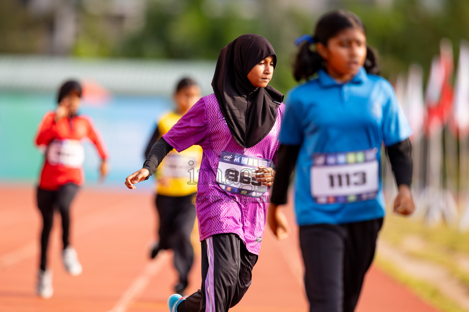 Day 3 of MWSC Interschool Athletics Championships 2024 held in Hulhumale Running Track, Hulhumale, Maldives on Monday, 11th November 2024. 
Photos by: Hassan Simah / Images.mv