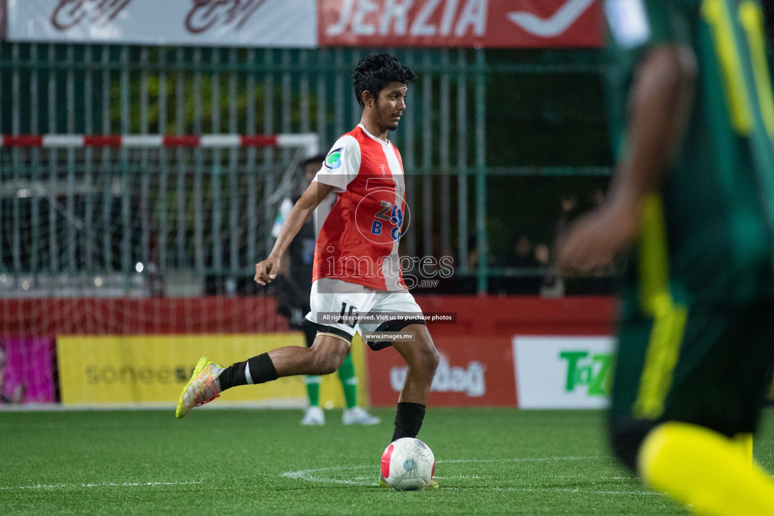 HDh. Vaikaradhoo vs Hdh. Nellaidhoo in Day 3 of Golden Futsal Challenge 2023 on 07 February 2023 in Hulhumale, Male, Maldives