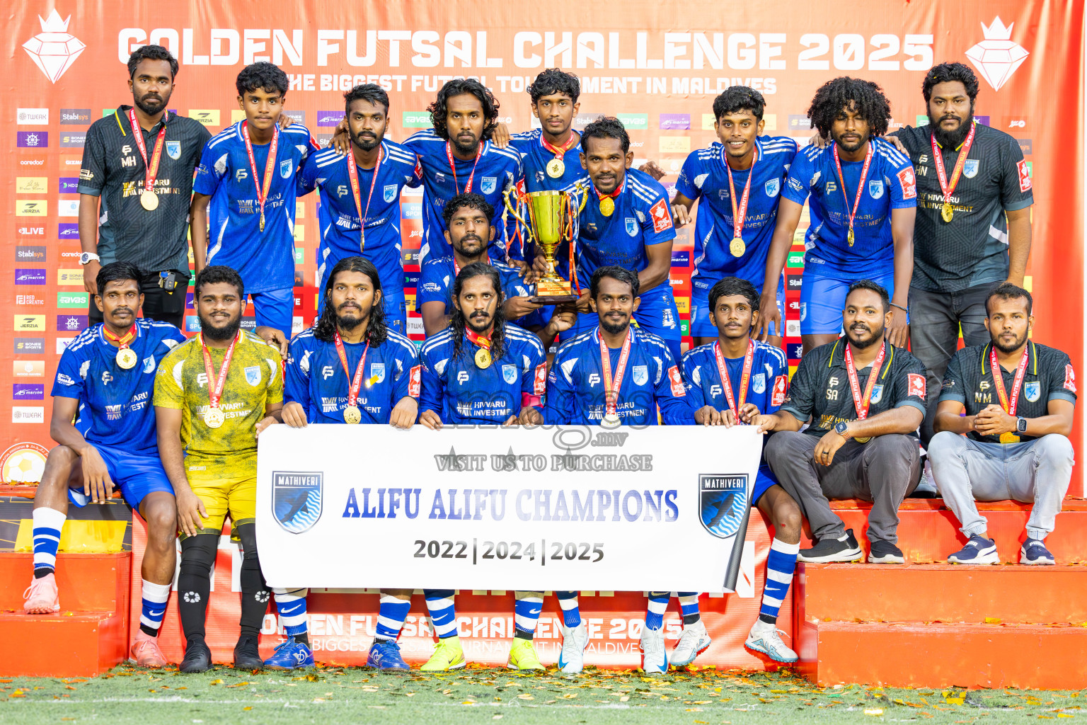 AA. Mathiveri VS AA. Thoddoo in Atoll Round Final on Day 20 of Golden Futsal Challenge 2025 was held on Friday, 24th January 2025, in Hulhumale', Maldives. Photos: Ismail Thoriq / images.mv