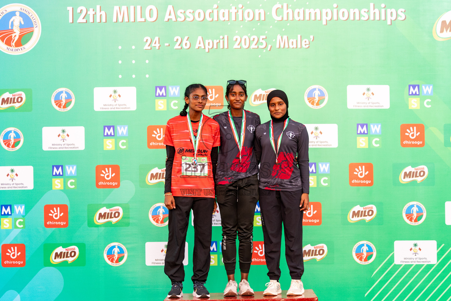 Day 2 of 12th Milo Association Championships was held in Ekuveni Track at Male', Maldives on Friday, 25th April 2025. Photos: Hassan Simah / images.mv